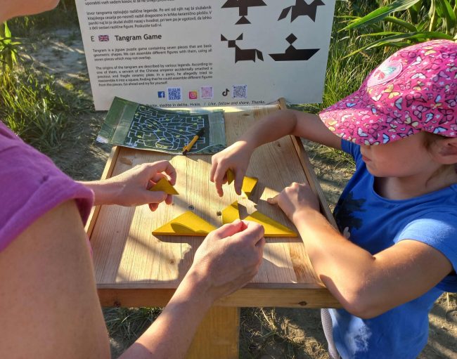 koruza labirint in točka z miselno igro