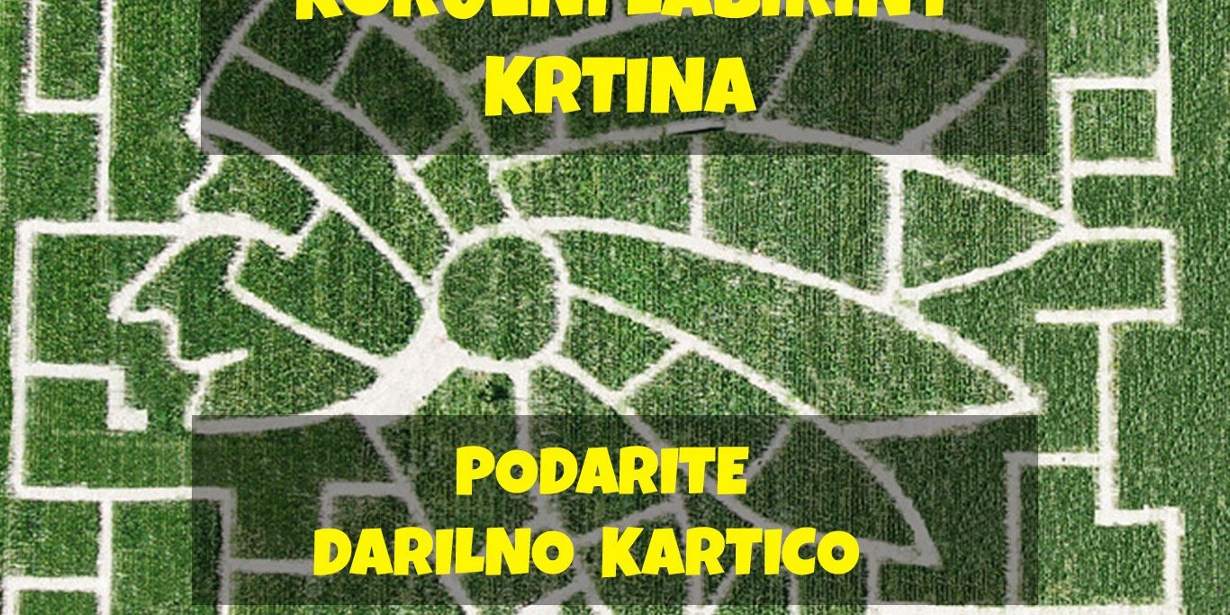 Koruzni labirint darilna kartica