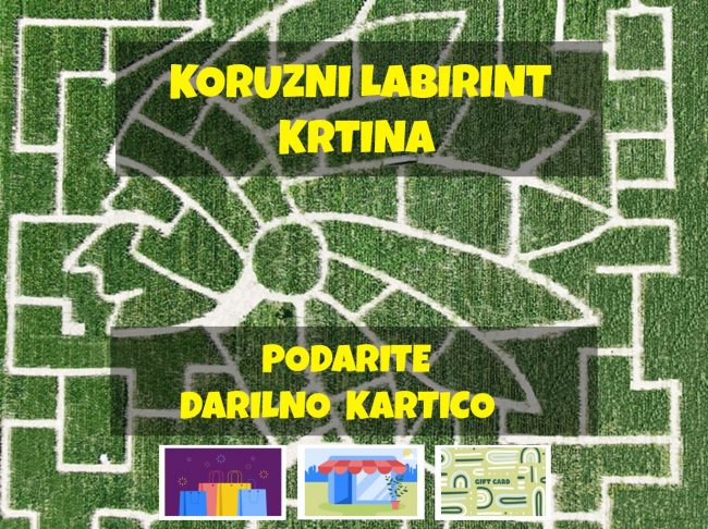Koruzni labirint darilna kartica